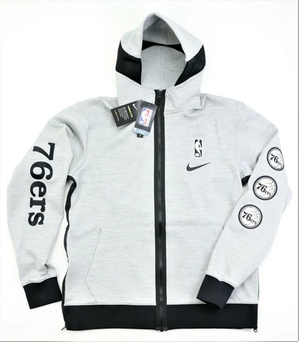 Nike Philadelphia 76ers Showtime Therma Flex Hoodie Gray CU0523-063 Size S NWT Cover