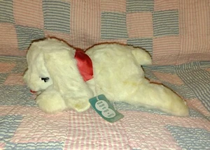 Vintage Bantam Plush Sleeping Puppy Dog Baby Rattle with Original Tag - Picture 1 of 7