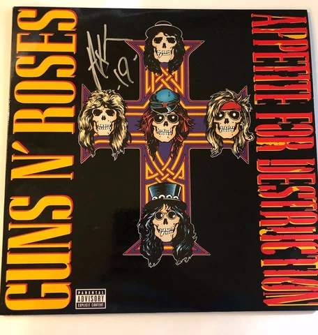 Guns N' Roses Signed By Axl Rose Appetite for Destruction Autographed in Person Cover