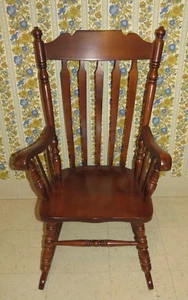 Tell City Rumford Hard Rock Maple High and Easy Senior Rocker Rocking Chair 802 - Picture 1 of 12