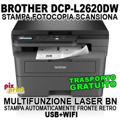 MULTIFUNZIONE Brother DCP-L2620 DW LASER B/N USB + WIFI NUOVA DISPONIBILE - Immagine 1 di 4