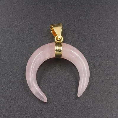 Piedras Preciosas Naturales Buey Cuerno de Toro Cuerno de Toro Reiki Chakra Cuentas Colgantes Dorado Foto 1 de 4