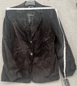 Neu mit Etikett Rafaella Damenblazer schwarz Cord Langarm Größe 8 - Bild 1 von 16