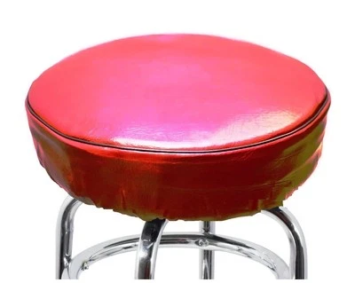 Bar Stool Slip On Cover With Foam Padded made of high quality vinyl BURGUNDY - Image 1 of 2