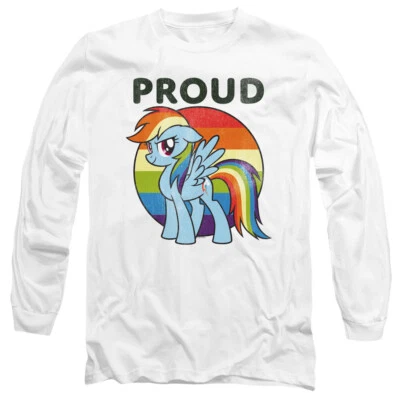 MY LITTLE PONY TV PROUD Licensed Adult Men's Long Sleeve Tee Shirt SM-3XL  - Image 1 of 2