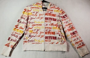 Jazzie Hoodie Girls XL White Graphic Print Cotton Long Sleeve Pocket Full Zipper - Picture 1 of 8