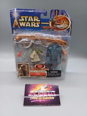 Star Wars El Ataque de los Clones 3.75" Yoda Force Powers Battle Droid Juego de Lujo Foto 1 de 4