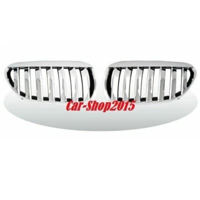 2004-2010 Chrome + Black Front Grille Grill For BMW E63 / E64 2DR 630i 645i 650i Foto 1 de 4