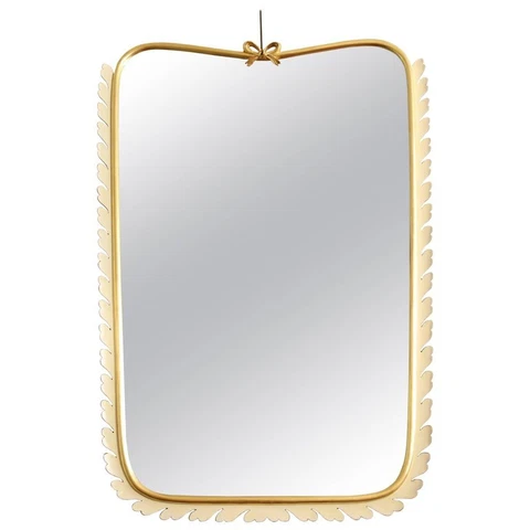 Hand-carved Wood Frame Mirror by Osvaldo Borsani, Italy, 1940 Cover