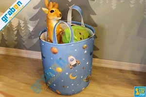 Spielzeugkorb Wäschekorb Aufbewahrungseimer Filz Organizer Raumschiff Kinderzimmer - Bild 1 von 7