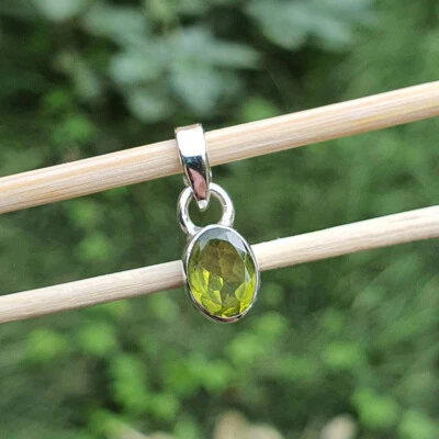 Beauty Peridot Topaz Gemstone 925 Sterling Silver Handmade Pendant C-687 - Image 1 of 4