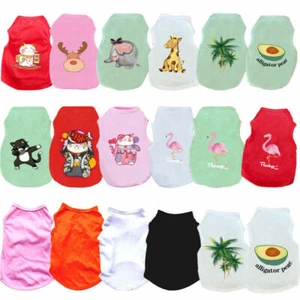 Cachorro Perro Camiseta Disfraz Verano Lindo Pequeño Abrigo Chihuahua Mascota Gato Ropa Chaleco - Imagen 1 de 21