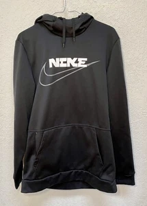 Nike Therma-FIT Hoodie Men’s M Black Training Fleece Lined Pullover Sweatshirt - Picture 1 of 10