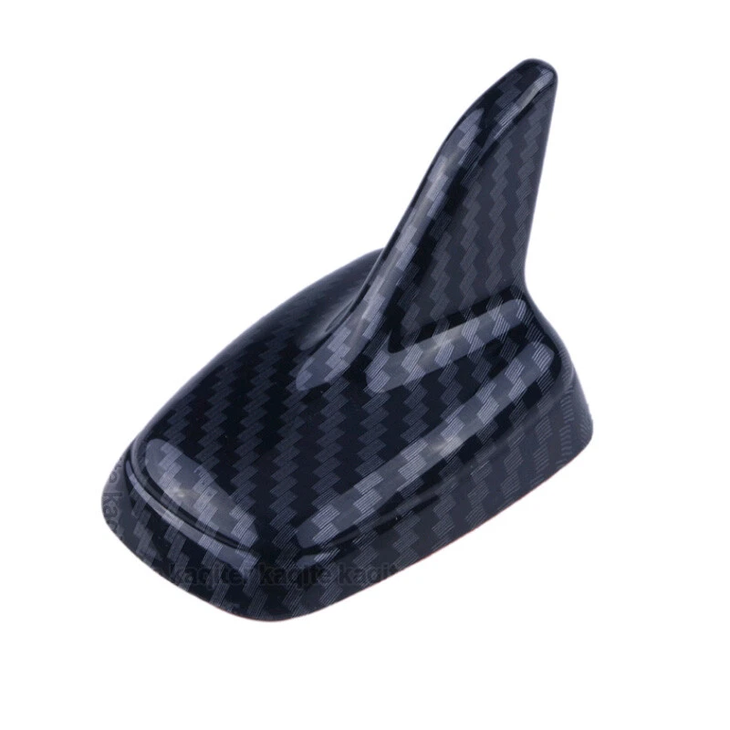 Auto Shark Fin Roof Car Antenna Carbon Fiber Antena Radio Decorative Adhesive - Image 1 of 4