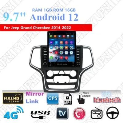 9.7'' Android 12 1+16G Car Radio Navi GPS WIFI For Jeep Grand Cherokee 2014-2022