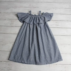 Harper Canyon Girl's Chambray Denim Blue Dress Size 5 Smocked Sundress - Picture 1 of 8