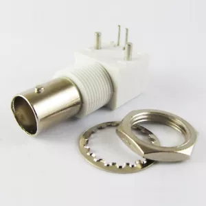 50pcs BNC Female Right Angle PCB Mount Jack BNC Q9 Female RF Coax CCTV Connector - Picture 1 of 5