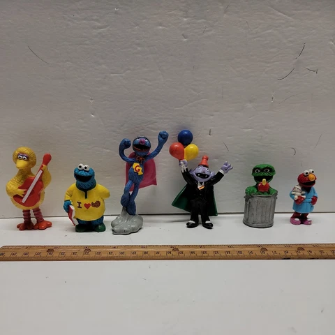 Vintage Sesame Street PVC Figures Henson Muppets Inc Applause Lot of 6 Toys Cover