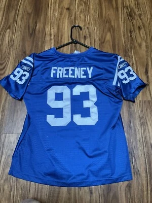 Camiseta deportiva Reebok NFL Equipment On Field Dwight Freeney #93 azul local cosida para mujer L Foto 1 de 4