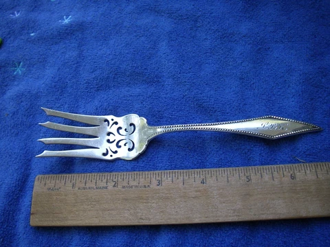 Howard Sterling WASHINGTON (1894) Fancy BEEF FORK-6 7/8 Inches-Mono LBK Cover