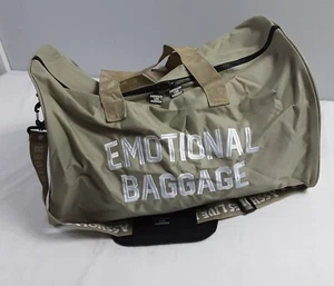 New, Beige A**HOLES LIVE FOREVER Emotional Baggage Duffle Bag - Picture 1 of 9