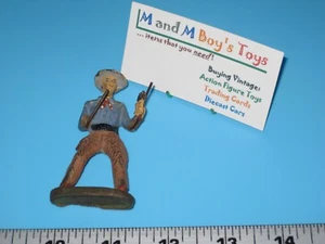 Elastolin COWBOY / GUNFIGHTER Vintage / Original 1930's Figure Germany 3” RARE - Picture 1 of 12