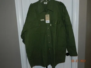 TAG SAFARI Mens Shooter Long Sleeve Olive Shirt (MS-041L/S-P867-f-3XL) - Picture 1 of 3