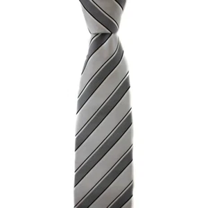 $125 Nuevo GRUPPO ARTIGIANI Por Syd Jerome Beige Gris Rayas 3.5" Corbata Cuello Seda - Imagen 1 de 4