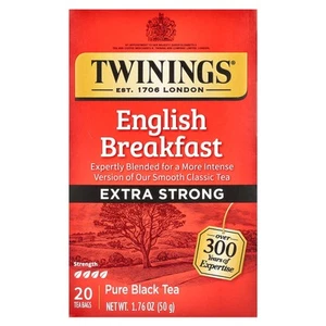 Pure Black Tea, English Breakfast, Extra Strong, 20 Tea Bags, 1.76 oz (50 g) - Picture 1 of 3