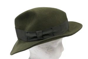 ORVIS Made in USA 100% Wool Lite Felt Packable Fedora Hat - Green - Large - Picture 1 of 8