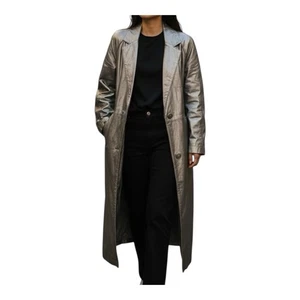 Forecaster Langarm Kerbe Knopfleiste Longline Mantel Silber Damen 13/14 - Bild 1 von 11