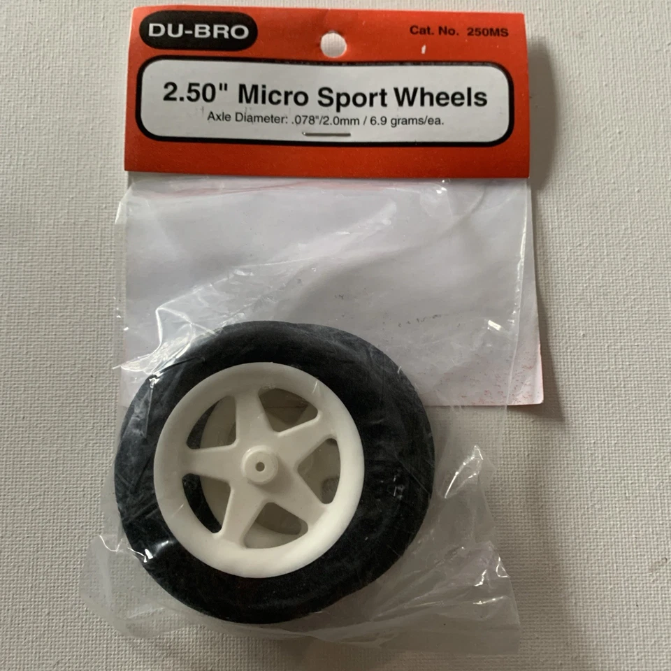 DU-BRO CAT. NO. 250MS 2.50" Dia. Micro Sport Wheels