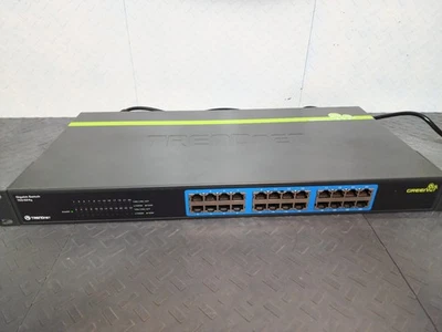TRENDnet TEG-S24g 24-Port Gigabit Unmanaged Switch FANLESS Rackmount Metal - Image 1 of 4