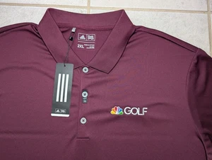 Adidas Men's XXL NBC Golf Polo Shirt Short Sleeve Red Stretch NEW - Picture 1 of 7