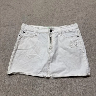 Dream Out Loud by Selena Gomez Skirt Womens 5 White Denim Distressed Juniors - Image 1 of 4