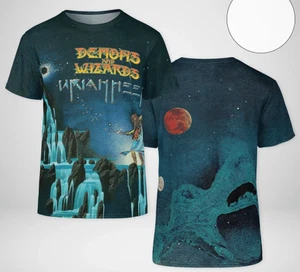 Uriah Heep Demons And Wizards Album Cover AOP 3D T-Shirt BTN207 - Picture 1 of 2