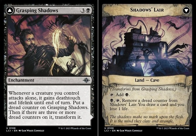 x1 Grasping Shadows // Shadows' Lair - Lost Caverns of Ixalan - NM - MTG - Image 1 of 1