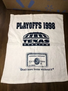 Dallas Cowboys weiß Rallye Handtuch AT&T Stadium 1998 Playoffs American Express - Bild 1 von 5