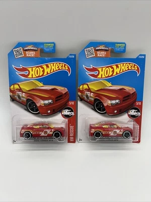 🔥(2 LOT) 2016 HOT WHEELS TREASURE HUNTS/HW RESCUE DODGE CHARGER SRT8 👀 - Image 1 of 3