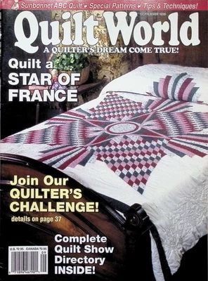 Quilt World Magazine Star of France Quilt Sept 1990 - Image 1 of 4