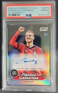 Francesco Camarda 2023-24 Stadium Club Rookie Auto #CA-FC AC Milan PSA 10 - Picture 1 of 2