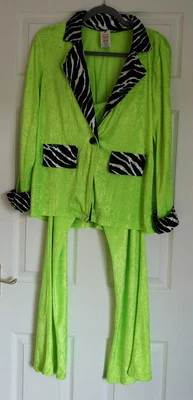 Traje de terciopelo Rubie's para adultos años 70 talla L. Ex Shop Stock Foto 1 de 4