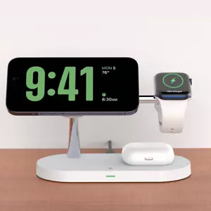 3 in 1 Magsafe Wireless Fast Charger Station for iPhone AppleWatch AirPod Pro - Photo 1 sur 7