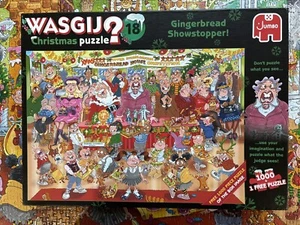 Wasgij Christmas jigsaw No.18 - Gingerbread Showstopper! 1000 Pcs X2 Puzzles - Picture 1 of 4