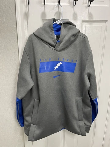 Men’s Nike Therma Fit Air Force Falcons Hoodie Gray Size 2XL $125 CQ6069-050 Cover