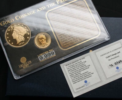 GOLD COINAGE AND THE PRESIDENCY Lincoln Commemorative American Mint Coins - Image 1 of 4