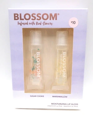 Brillo de labios flor infundido con flores reales azúcar galleta malvavisco 0,3 oz Foto 1 de 4