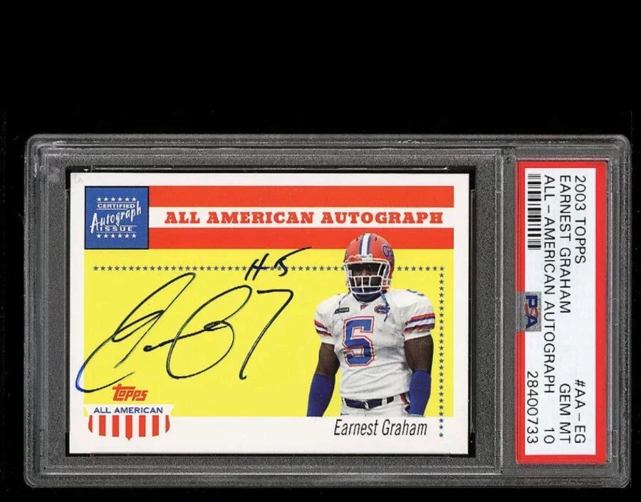 2003 Topps All-American Earnest Graham ROOKIE RC AUTO PSA 10 GEM MINT  1/1  - Image 1 of 1