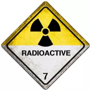 Radioattivo 7 Piccola Novità Mini Avviso Stradale in Metallo 8" Segnale di attraversamento Croce Xing - Foto 1 di 1