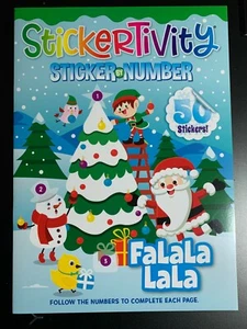 CHRISTMAS STICKERTIVITY STICKER BY NUMBER BOOK FALALALALA NEW HOLIDAY FUN! - Imagen 1 de 2